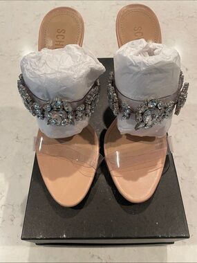 Schutz Blanke Mule in Metallic Silver